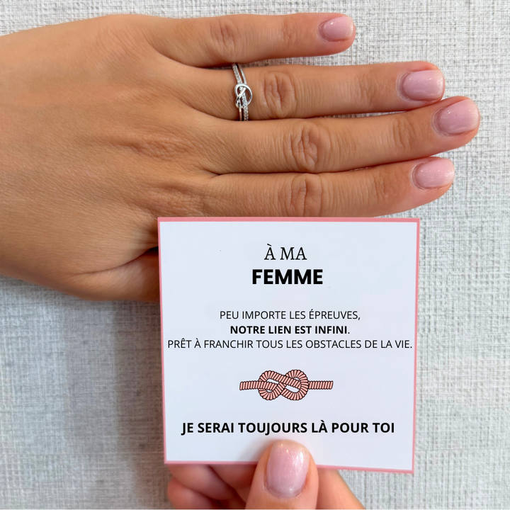 À Ma Femme - Bague Nœud Infini I Ajustable