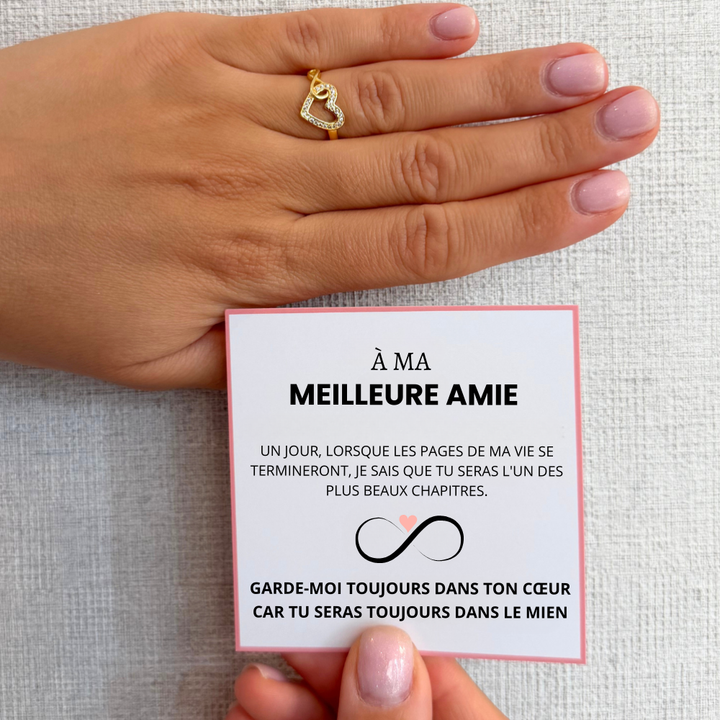 À Ma Meilleure Amie - Bague Cœur Infini I Ajustable