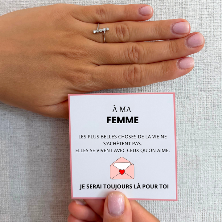 À Ma Femme - Bague Liens Éternels I Ajustable