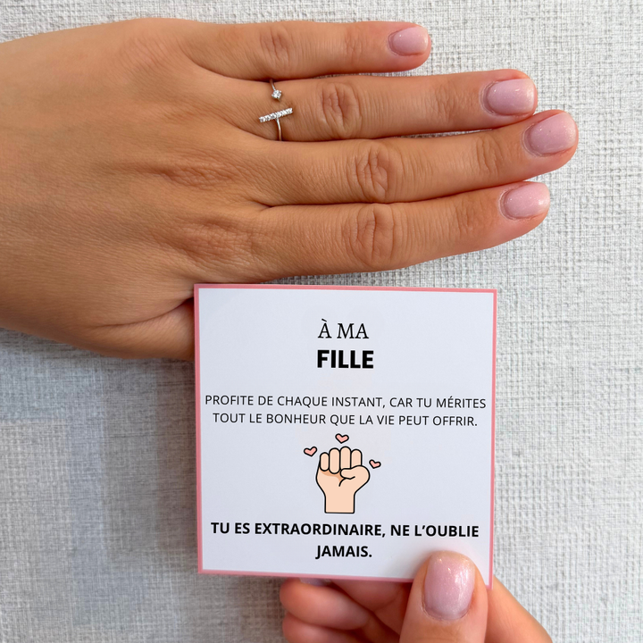 À Ma Fille - Bague Girl Power I Ajustable