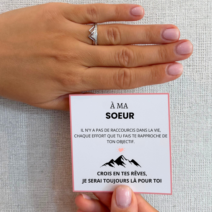 À Ma Soeur - Bague Montagne I Ajustable
