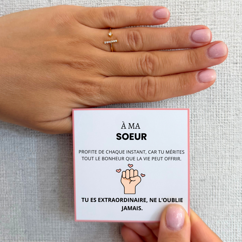 À Ma Soeur - Bague Girl Power I Ajustable