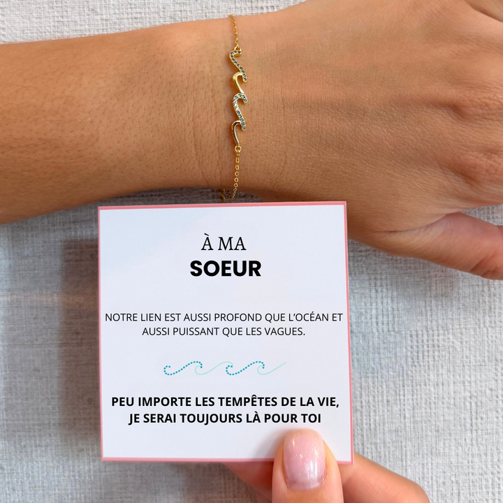 À Ma Soeur - Bracelet Vague - Toujours Ensemble