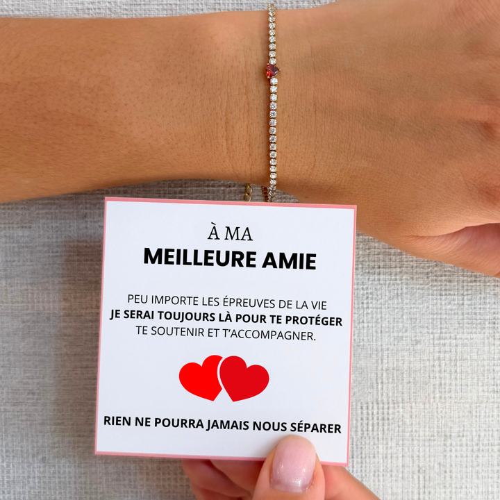 À Ma Meilleure Amie - Bracelet Cœur Protection