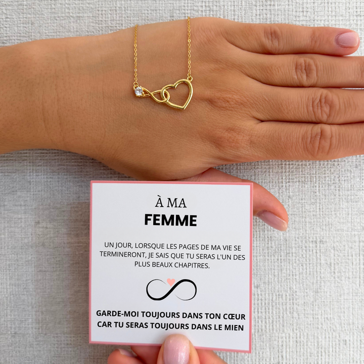 À Ma Femme - Collier Cœur Infini