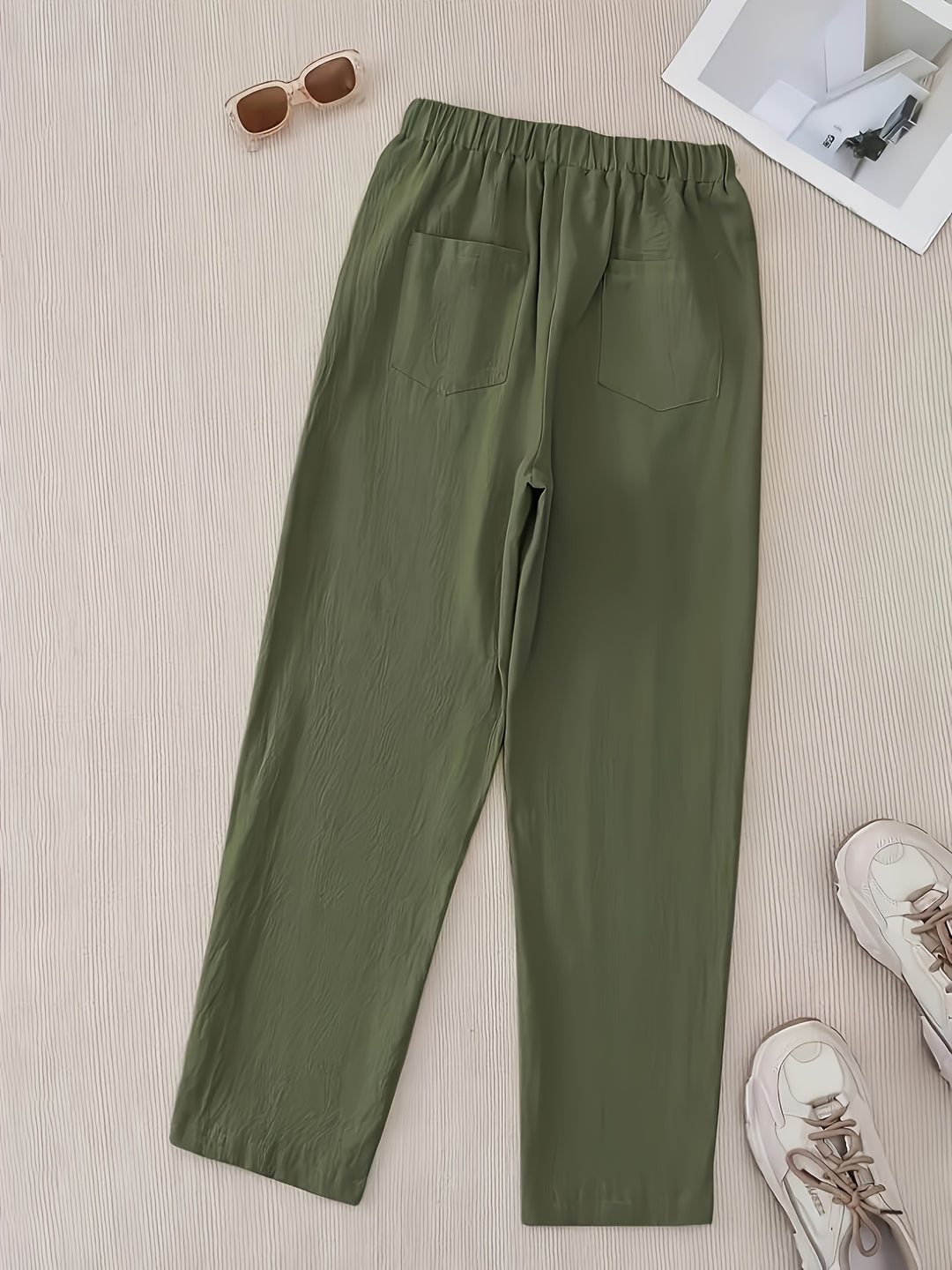Maya Buttoned Straight-Leg Pants